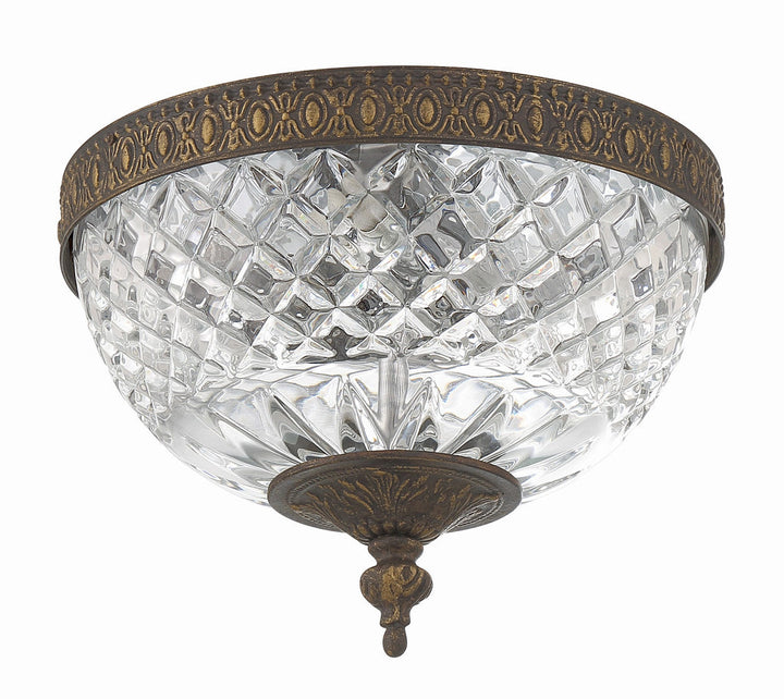 Crystorama Crystorama Crystorama 2 Light English Bronze Crystal Flush Mount