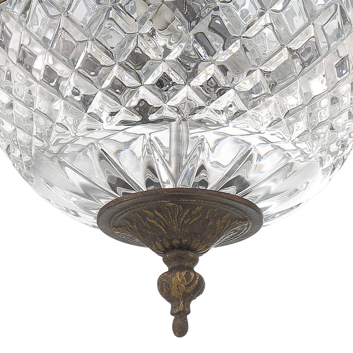 Crystorama Crystorama Crystorama 2 Light English Bronze Crystal Flush Mount