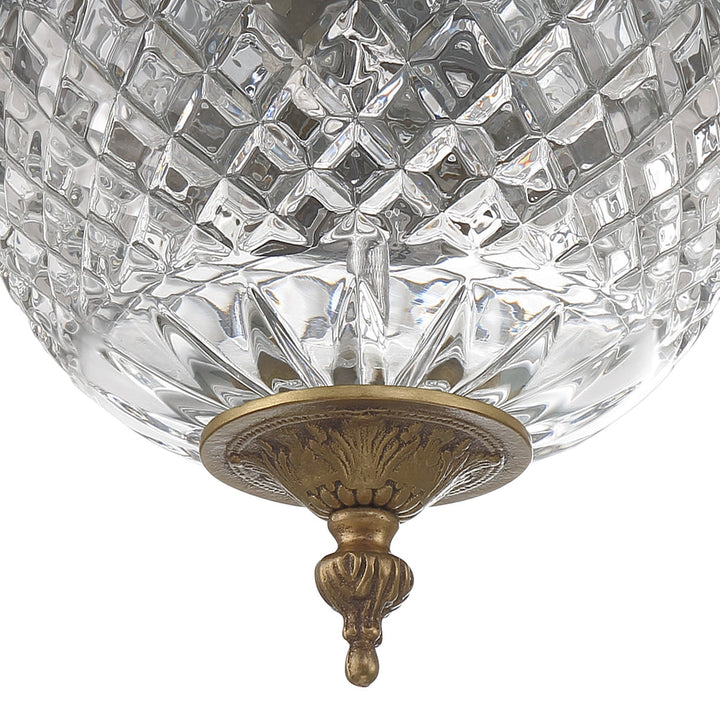 Crystorama Crystorama Crystorama 2 Light Olde Brass Crystal Flush Mount