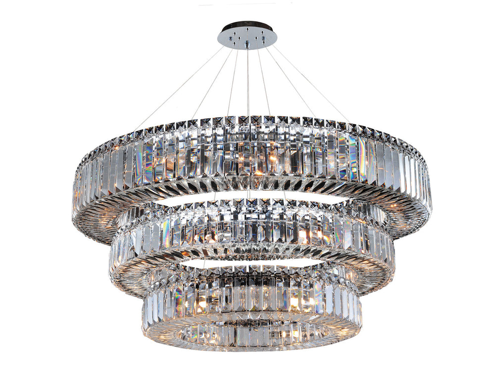 Rondelle 47 Inch 3 Tier Pendant