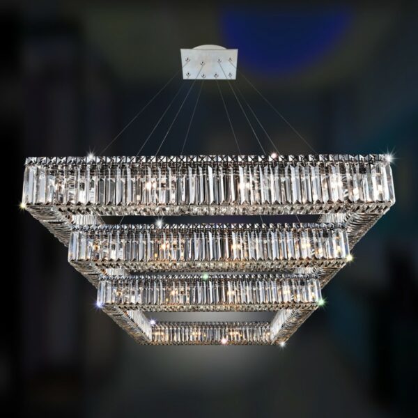 Allegri Quadro 35 Inch Square 3 Tier Pendant