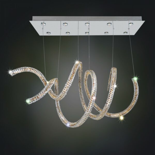 Allegri Ravina 10 Light + LED Convertible Pendant - Flush Mount