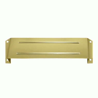 DELTANA Mail Slot & Sleeve Letter Box Hood (Polished Brass Finish)