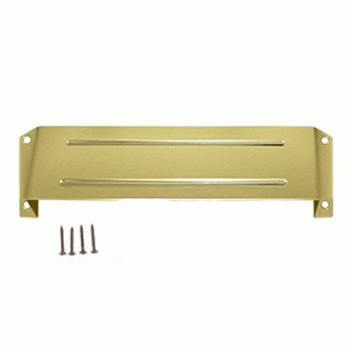 DELTANA Mail Slot & Sleeve Letter Box Hood (Polished Brass Finish)