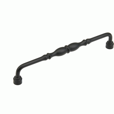 SCHAUB 12 7/8 Inch (12 Inch c-c) Colonial Pull (Matte Black Finish)