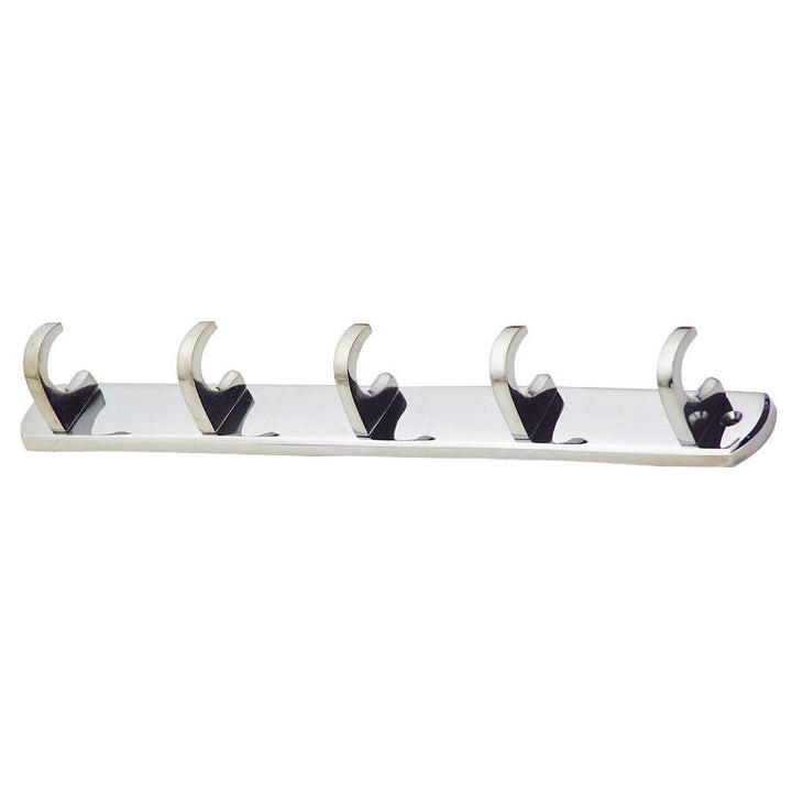 COPPER MOUNTAIN HARDWARE 12 Inch 5 Hook Coat Rack (Polished Chrome Finish)