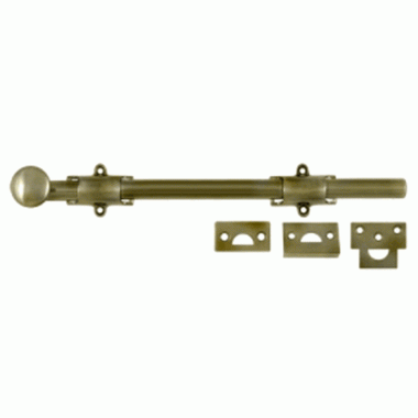 DELTANA 12 Inch Deltana Heavy Duty Surface Bolt (Antique Brass Finish)