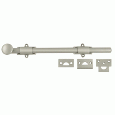 DELTANA 12 Inch Deltana Heavy Duty Surface Bolt (Brushed Nickel Finish)