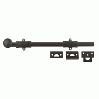 DELTANA 12 Inch Deltana Heavy Duty Surface Bolt (Flat Black Finish)