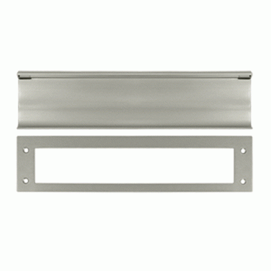 DELTANA 13 Inch Brass Mail & Letter Flap Slot (Brushed Nickel Finish)