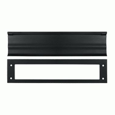 DELTANA 13 Inch Brass Mail & Letter Flap Slot (Flat Black Finish)