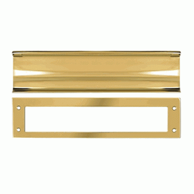 DELTANA 13 Inch Brass Mail & Letter Flap Slot (Lifetime Polished Brass Finish)