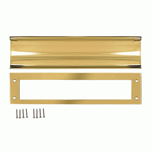 DELTANA 13 Inch Brass Mail & Letter Flap Slot (Lifetime Polished Brass Finish)