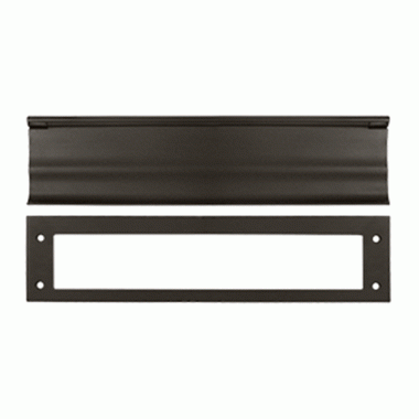 DELTANA 13 Inch Brass Mail & Letter Flap Slot (Oil Rubbed Bronze Finish)