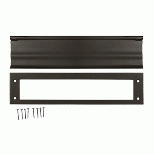 DELTANA 13 Inch Brass Mail & Letter Flap Slot (Oil Rubbed Bronze Finish)