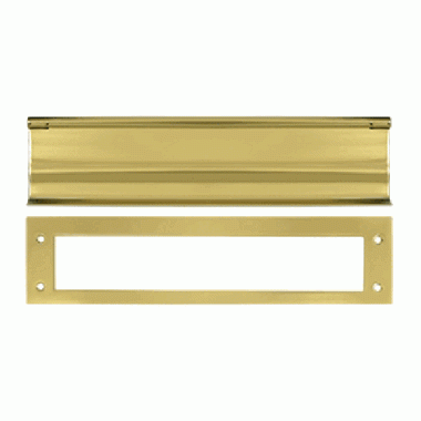 DELTANA 13 Inch Brass Mail & Letter Flap Slot (Polished Brass Finish)