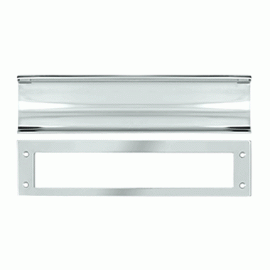 DELTANA 13 Inch Brass Mail & Letter Flap Slot (Polished Chrome Finish)