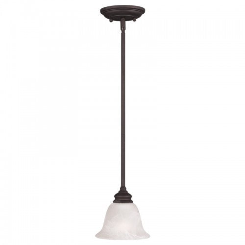 1 Light Bronze Single Pendant Livex