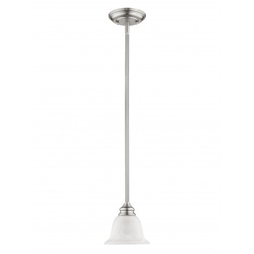 1 Light Brushed Nickel Single Pendant Livex