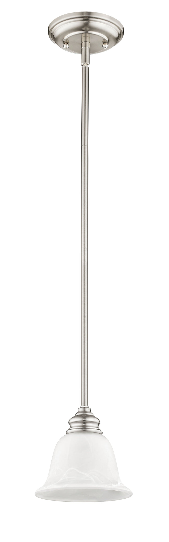 1 Light Brushed Nickel Single Pendant Livex