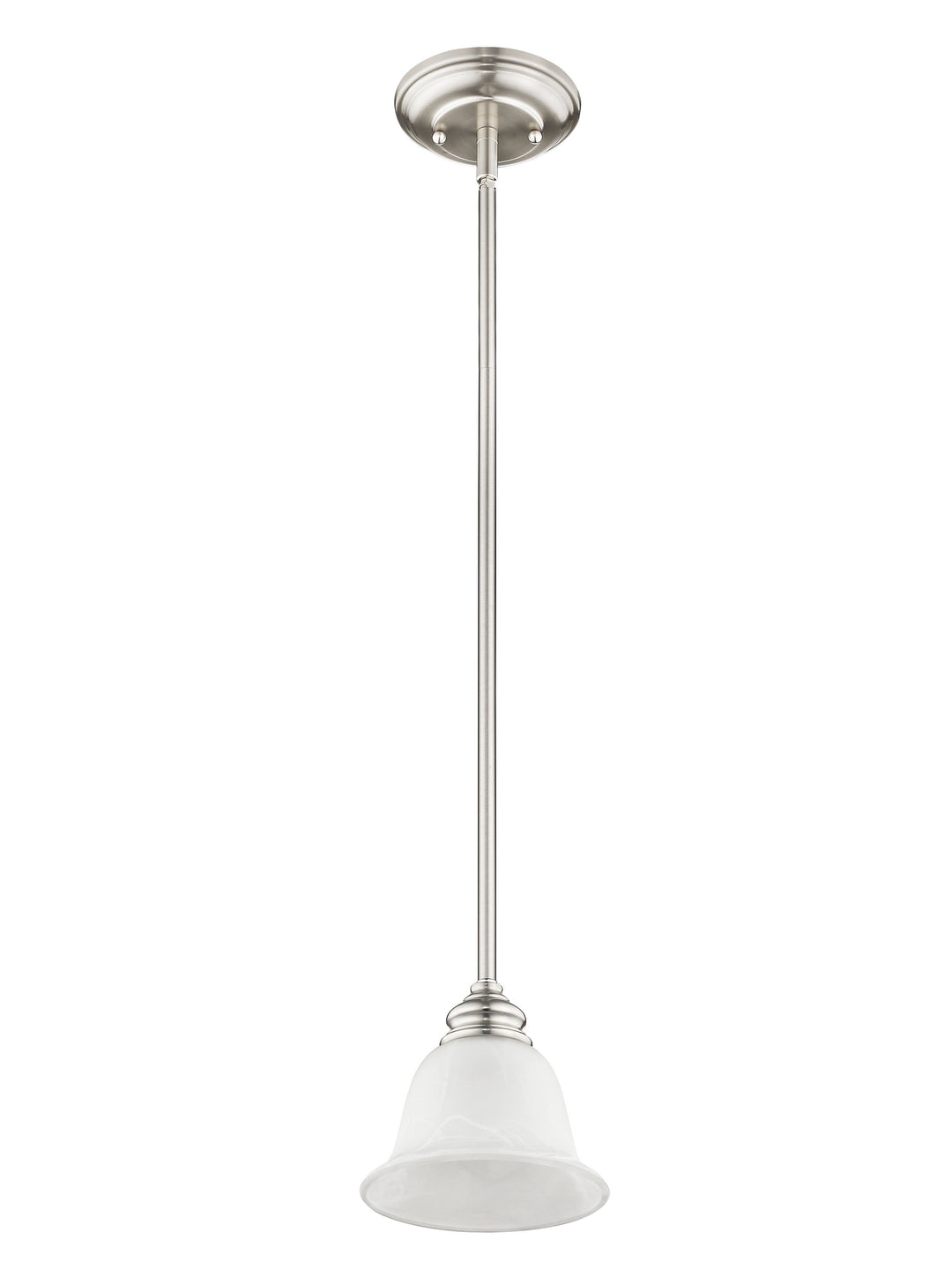 1 Light Brushed Nickel Single Pendant Livex