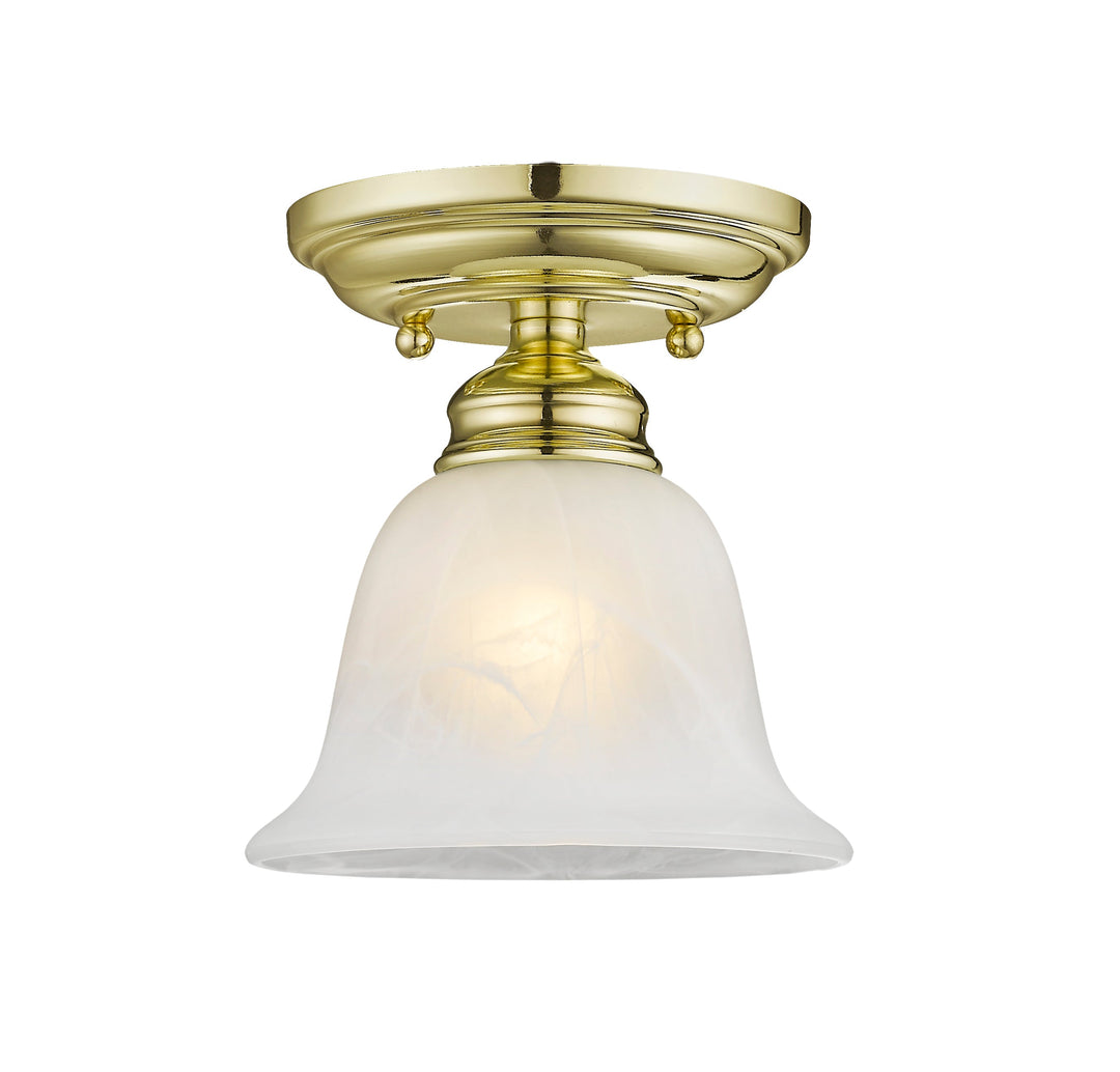 1 Light Polished Brass Ceiling Mount Livex