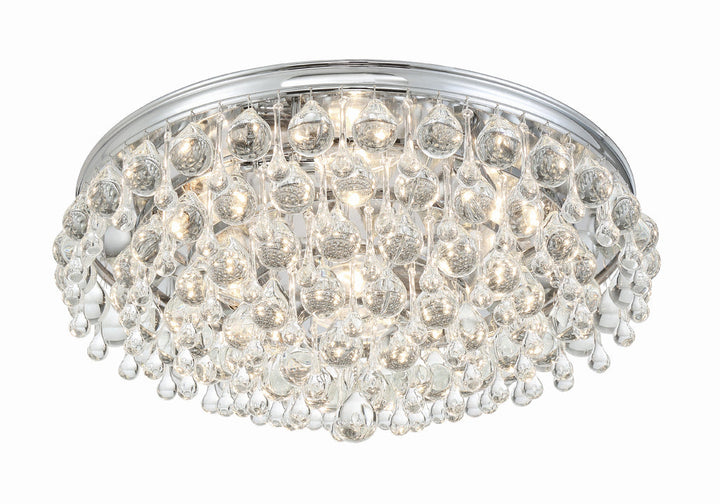 Crystorama Crystorama Calypso 6 Light Crystal Teardrop Polished Chrome Flush Mount