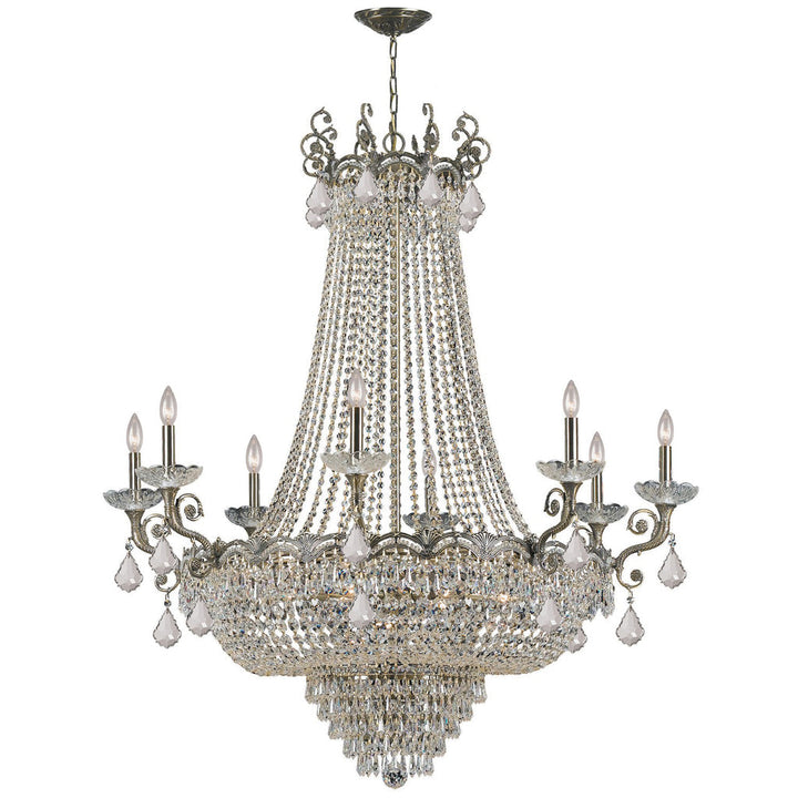 Majestic 20 Light Swarovski Strass Crystal Historic Brass Chandelier Crystorama