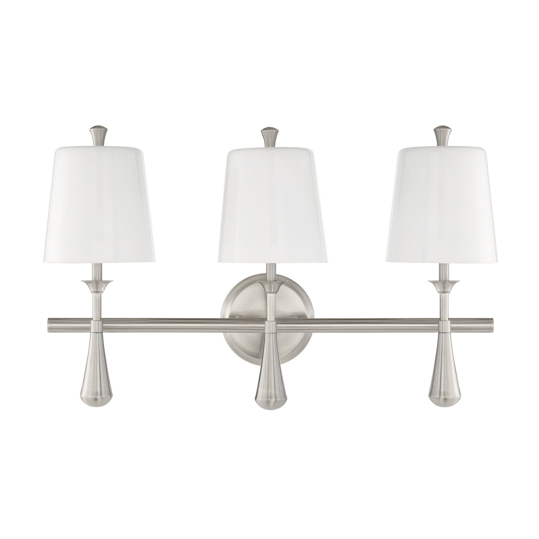 CRAFTMADE Palmer 3 Light Vanity in Brushed Polished Nickel