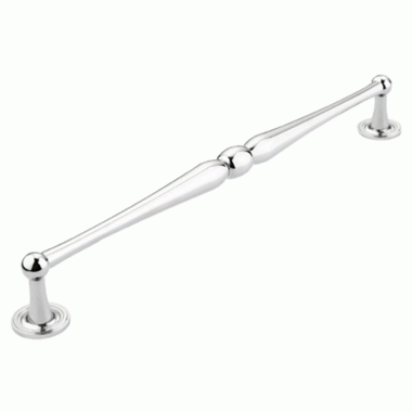 SCHAUB 15 3/4 Inch (15 Inch c-c) Atherton Plain Footplate Pull (Polished Chrome Finish)