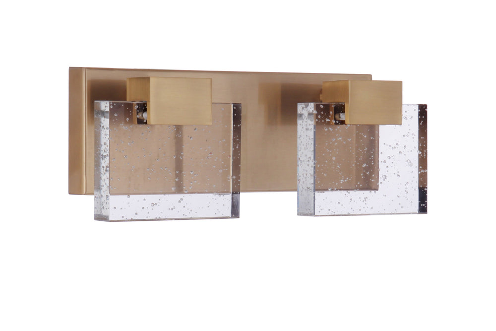 Antique Hardware Alamere 2 Light LED Vanity in Satin Brass Bath and Vanity