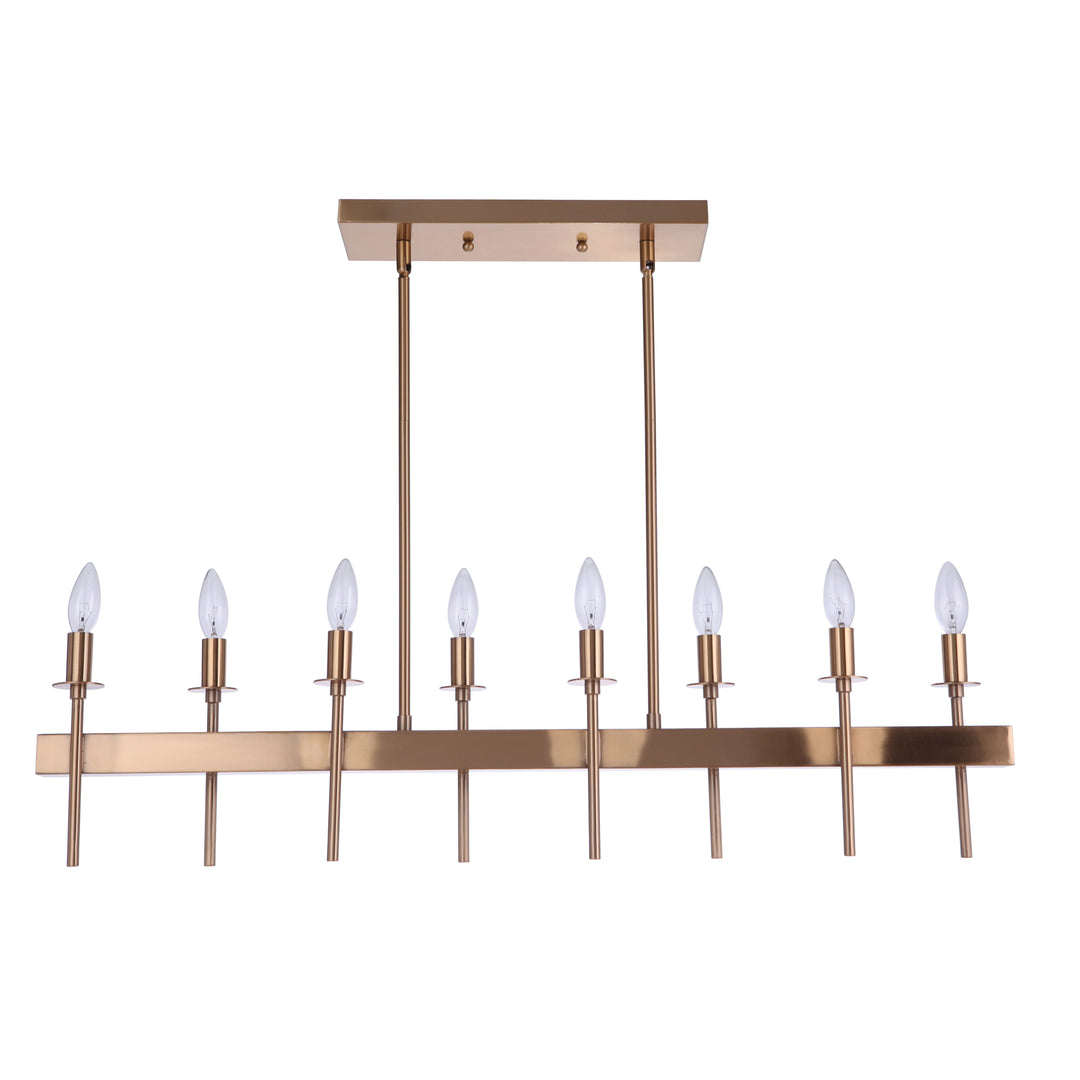 CRAFTMADE Larrson 8 Light Island in Satin Brass