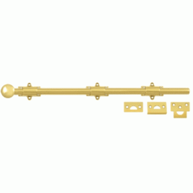 DELTANA 18 Inch Deltana Heavy Duty Surface Bolt (Polished Brass Finish)