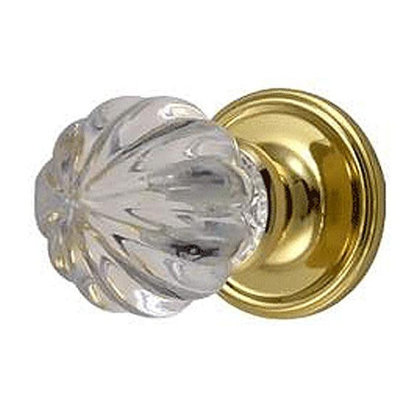 COPPER MOUNTAIN HARDWARE Crystal Provincial Style Door Knob with Victorian Rosette