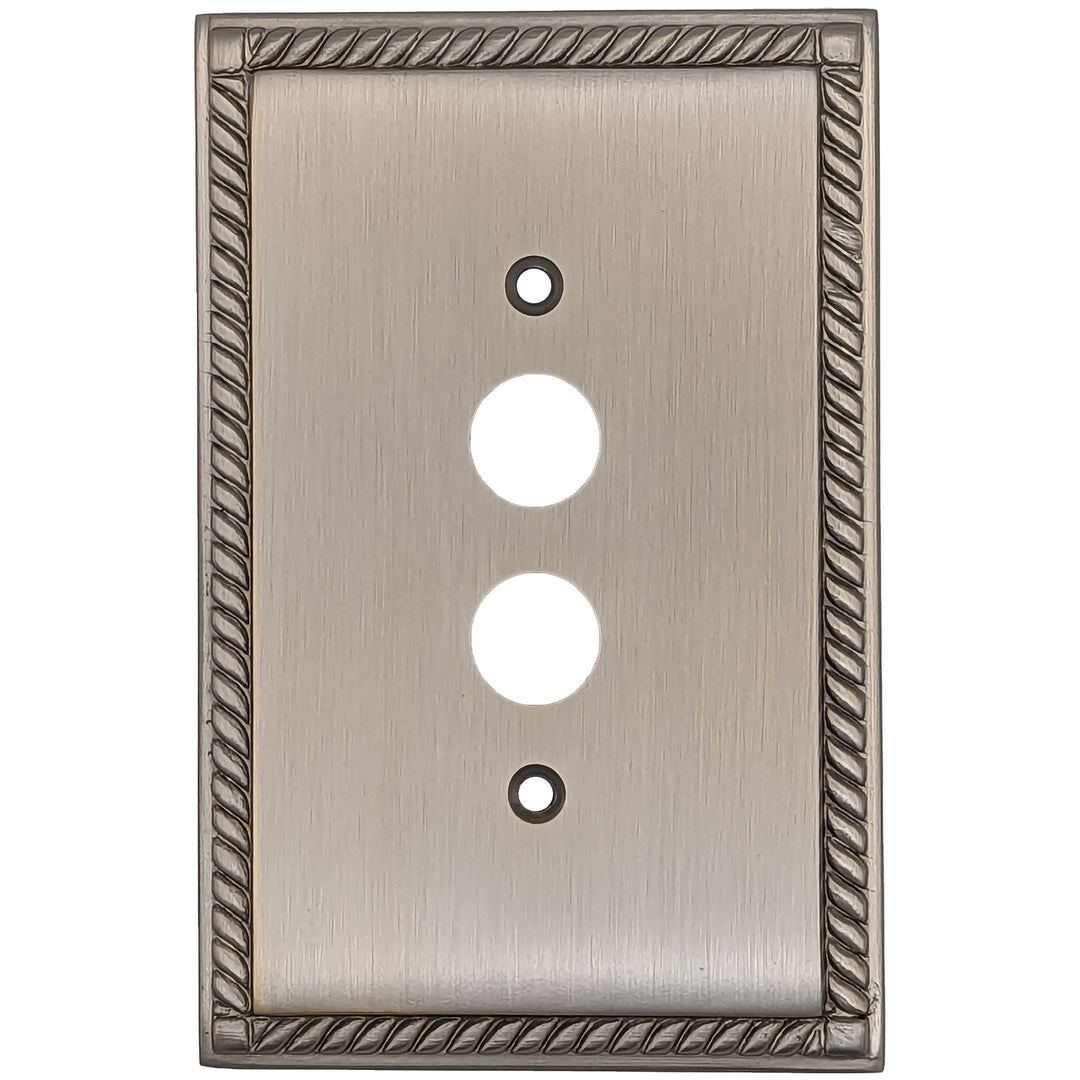 COPPER MOUNTAIN HARDWARE English Georgian Roped Wall Plate (Satin Nickel)