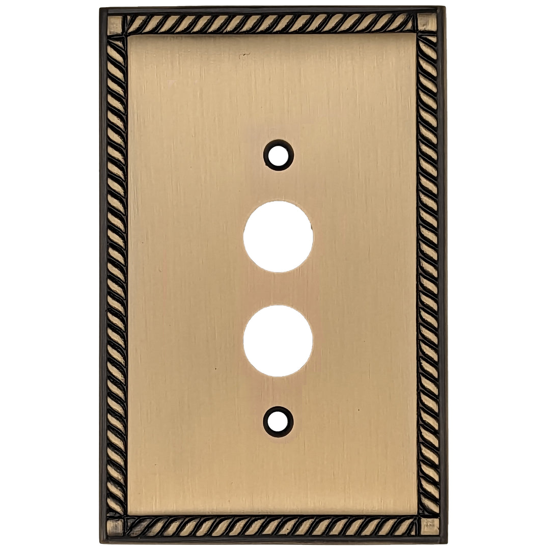 COPPER MOUNTAIN HARDWARE English Georgian Roped Wall Plate (Antique Brass)