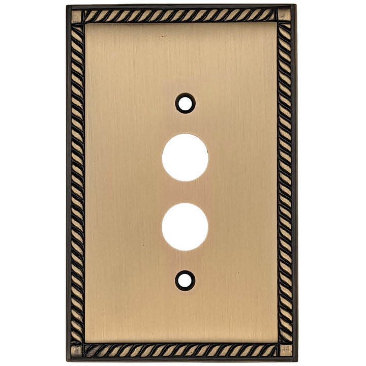 COPPER MOUNTAIN HARDWARE English Georgian Roped Wall Plate (Antique Brass)