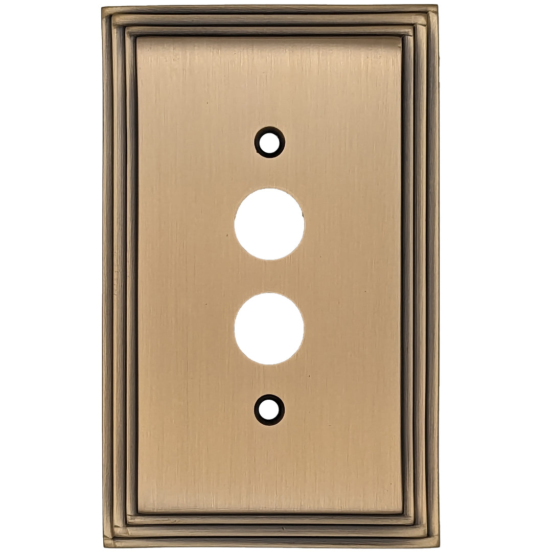 COPPER MOUNTAIN HARDWARE Kingston Classic Stepped Wall Plate (Antique Brass)