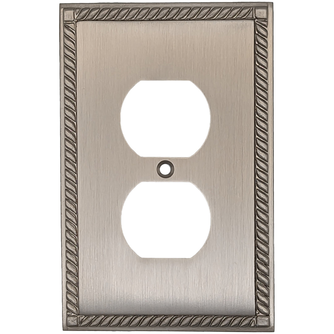 COPPER MOUNTAIN HARDWARE English Georgian Roped Wall Plate (Satin Nickel)