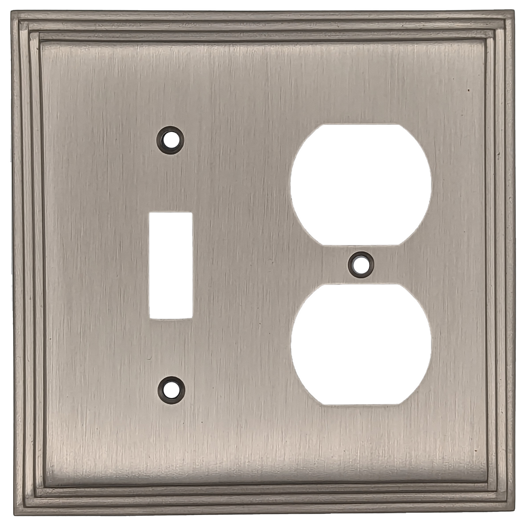 COPPER MOUNTAIN HARDWARE Kingston Classic Stepped Wall Plate (Satin Nickel)