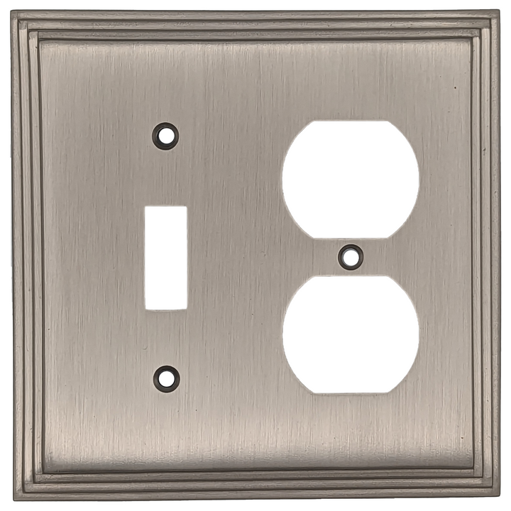 COPPER MOUNTAIN HARDWARE Kingston Classic Stepped Wall Plate (Satin Nickel)