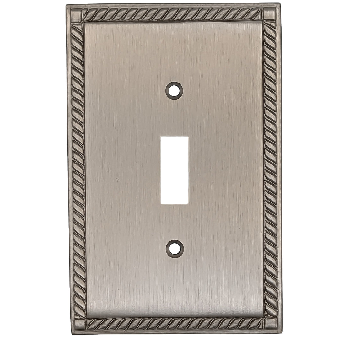 COPPER MOUNTAIN HARDWARE English Georgian Roped Wall Plate (Satin Nickel)