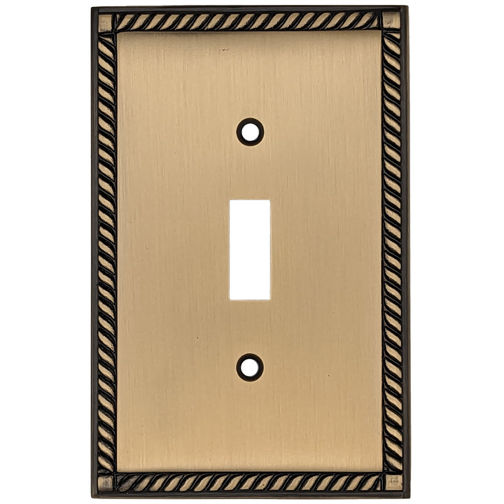 COPPER MOUNTAIN HARDWARE English Georgian Roped Wall Plate (Antique Brass)