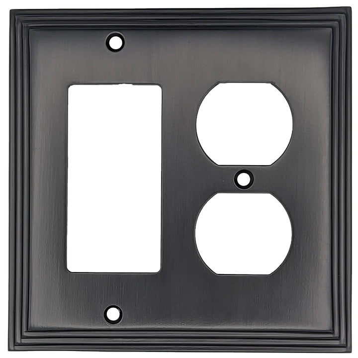 COPPER MOUNTAIN HARDWARE Kingston Classic Stepped Wall Plate (Oil Rubbed Bronze)