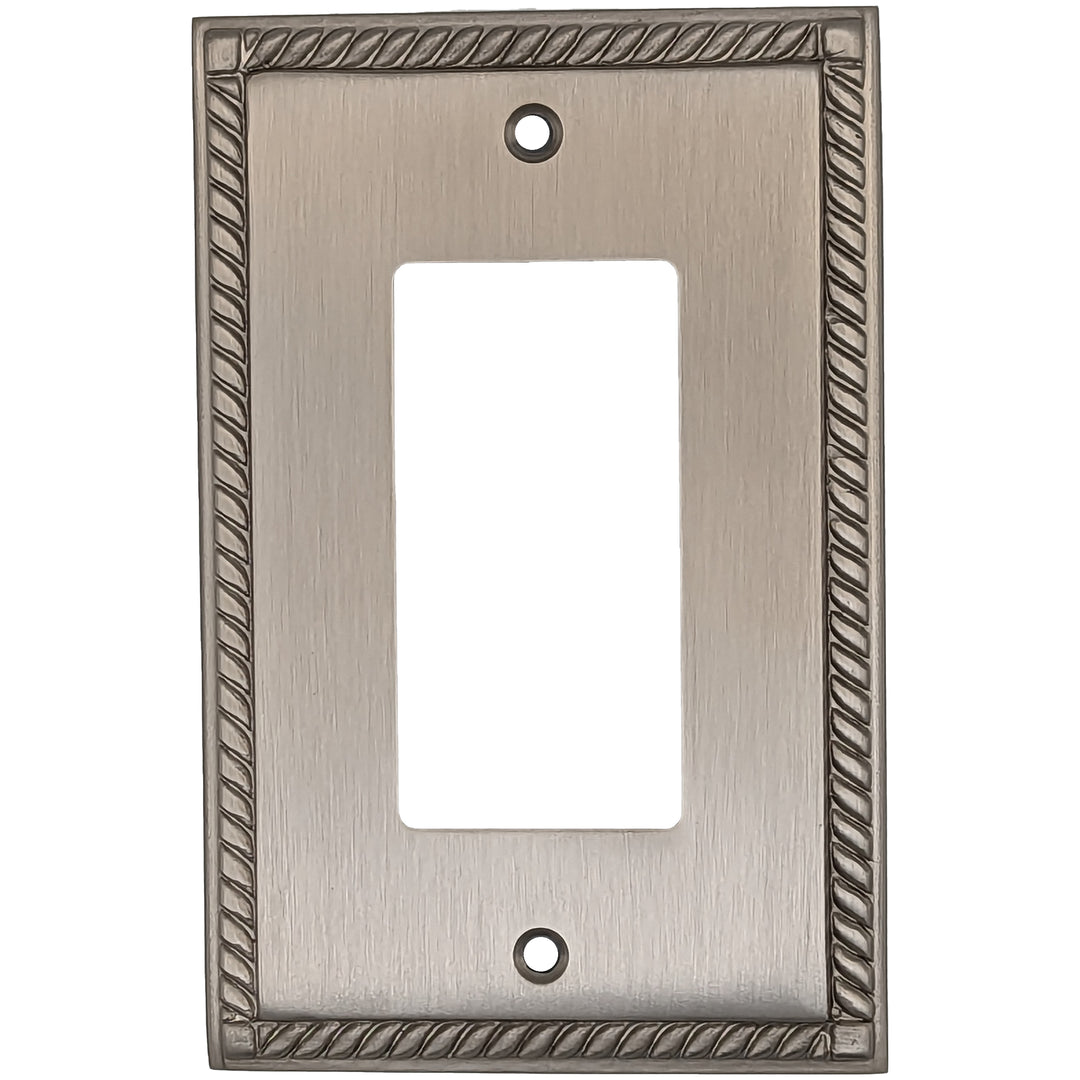 COPPER MOUNTAIN HARDWARE English Georgian Roped Wall Plate (Satin Nickel)