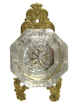 ##Antique Hardware## Ornate Victorian Rosette Door Set with Crystal Octagon Door Knobs (Several Finishes Available)