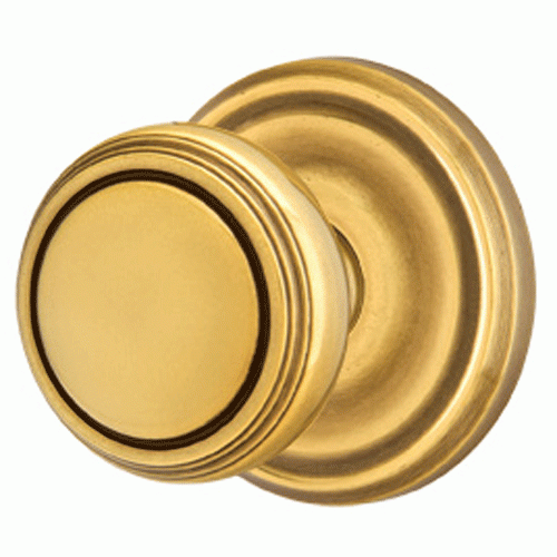 EMTEK Solid Brass Norwich Door Knob Set With Regular Rosette