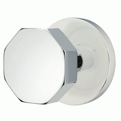 EMTEK Solid Brass Octagon Door Knob Set With Disk Rosette (Several Finishes)