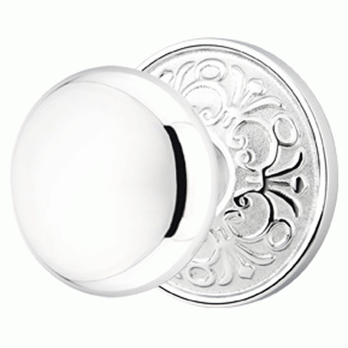 EMTEK Solid Brass Providence Door Knob Set With Lancaster Rosette (Several Finish Options)