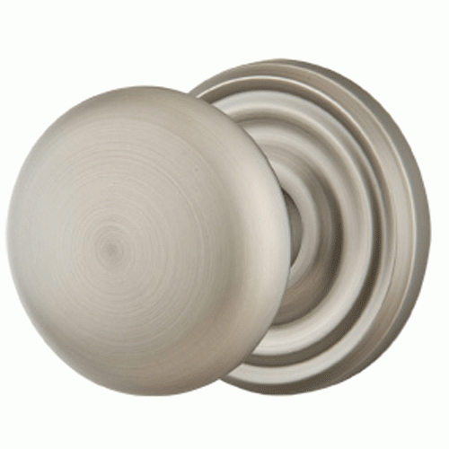 EMTEK Solid Brass Providence Door Knob Set With Regular Rosette